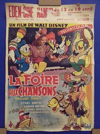 Locandina originale Disney "La foire aux chansons"