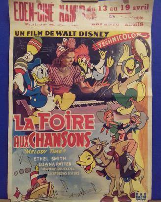 Locandina originale Disney "La foire aux chansons"