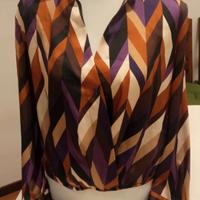 VICOLO – Camicia Fantasia Geometrica Multicolore –