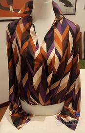 VICOLO – Camicia Fantasia Geometrica Multicolore –