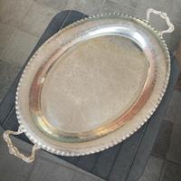 Grande vassoio vintage argentato