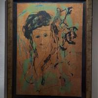 Volto di Donna, Dettagli in Oro. Ernesto Treccani