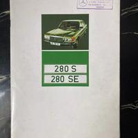 Catalogo manuale MERCEDES 280s 280 se vintage