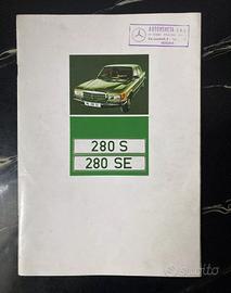 Catalogo manuale MERCEDES 280s 280 se vintage