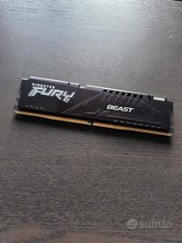 Memoria RAM DDR5 5600 MHz kingstone Fury