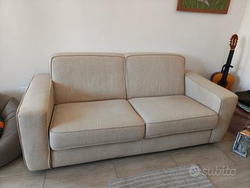 Divano 2 posti tessuto beige Chateau D'Ax Nizza
