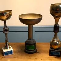 3 Coppe trofei vintage caccia pesca lotto