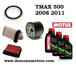 Kit tagliando Tmax 2008 2011 Motul 5100 e filtri