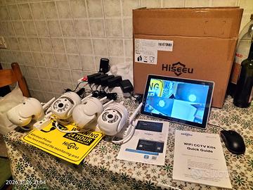 kit videosorveglianza nvr 10 CH con HD 500gb