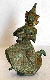 Antica statuina in bronzo