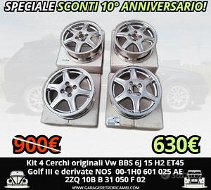 Kit 4 Cerchi originali Vw BBS 6J 15 H2 ET45 Golf 3