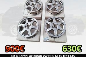 Kit 4 Cerchi originali Vw BBS 6J 15 H2 ET45 Golf 3