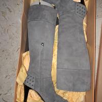 Stivale di camoscio nuovo tod's (grigio perla)