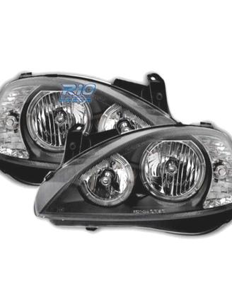 FARI PER OPEL CORSA C 00-06 ANGEL EYES FONDO NERO 