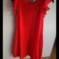 vestito rosso di pizzo Gaudi