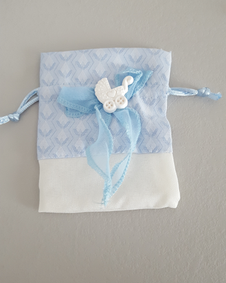 Sacchettini portaconfetti per battesimo bambino