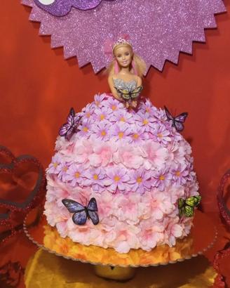 Torta finta Barbie