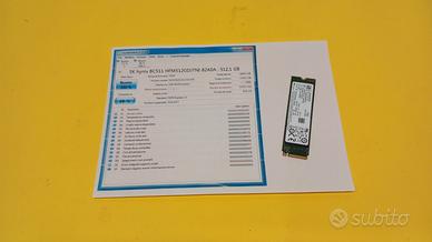 SSD nVME 2280 SK hynix 512 Gbyte, usato, testato,