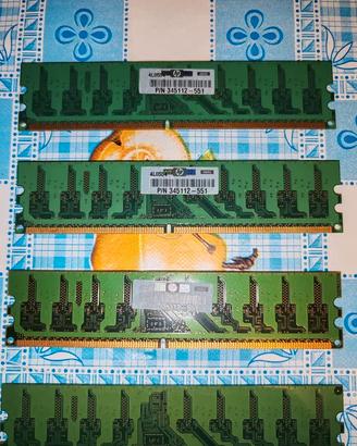 Memoria RAM HP 512MB PC2-3200R-33