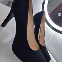 Scarpe Donna Nero Nuovo Classiche Tacco Alto 40