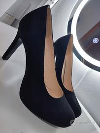 Scarpe Donna Nero Nuovo Classiche Tacco Alto 40