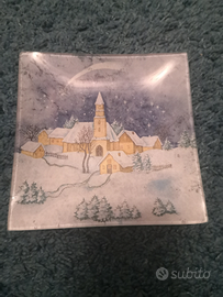 Ciotola - Svuotatasche in vetro in decoupage