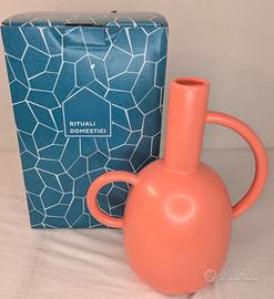 Vaso Pelike arancio in ceramica con doppi manici