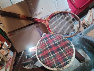 racchetta in legno vintage 