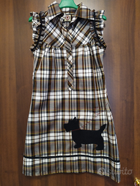 Abito tartan con cagnolino tg. S