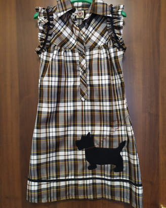 Abito tartan con cagnolino tg. S