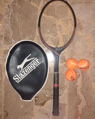 Racchetta Tennis Nava Vintage legno con Custodia