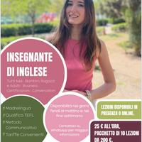 Insegnante di Inglese Madrelingua Qualificata