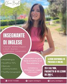 Insegnante di Inglese Madrelingua Qualificata