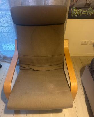 Sedia e poggiapiedi ikea