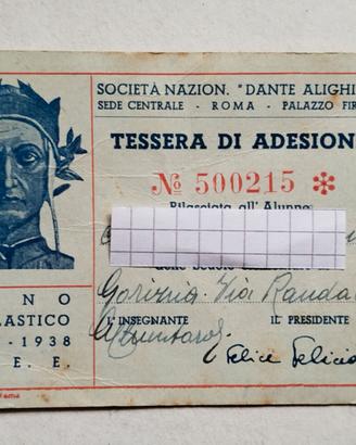 Tessera "Dante Alighieri" Gorizia