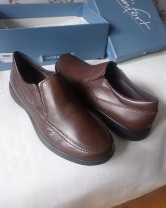 Scarpe uomo slip-on, Stonefly,  in nappa numero 45