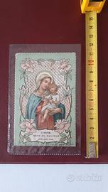 santino merlettato antico anni 40 vintage madonna