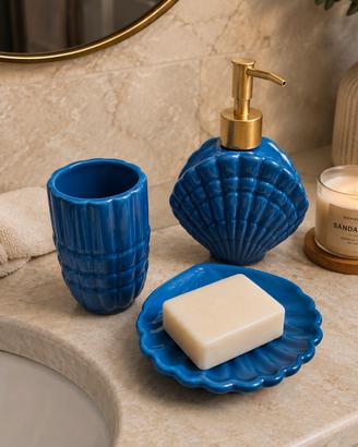 Set accessori bagno in ceramica Flying Tiger nuovo
