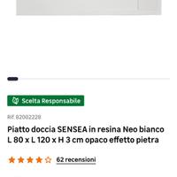 Piatto doccia SENSEA in resina Neo effetto pietra