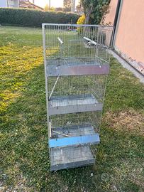 Gabbie per uccelli modulari - blocco da 4 gabbiett