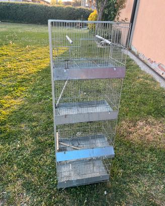 Gabbie per uccelli modulari - blocco da 4 gabbiett