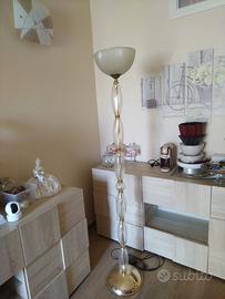 Lampada in vetro e ottone