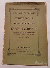 STATUTO SOCIETA' ANONIMA ASSICURAZIONE VITA - 1862