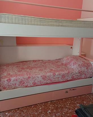 Letto a castello ragazze e contenitore  - Gaggioli