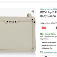 Borsa Hugo Boss Yvy D.Flat Crossbody bianca- Nuova