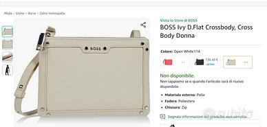 Borsa Hugo Boss Yvy D.Flat Crossbody bianca- Nuova