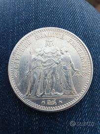 5 franchi in argento del 1875