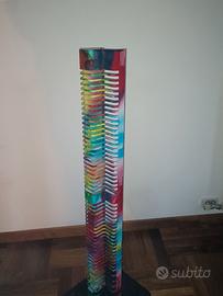 Colonna / torretta porta CD in ferro multicolore