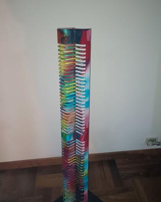 Colonna / torretta porta CD in ferro multicolore