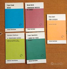 5 libri (Prime edizioni) Ed. Anarchismo - politica